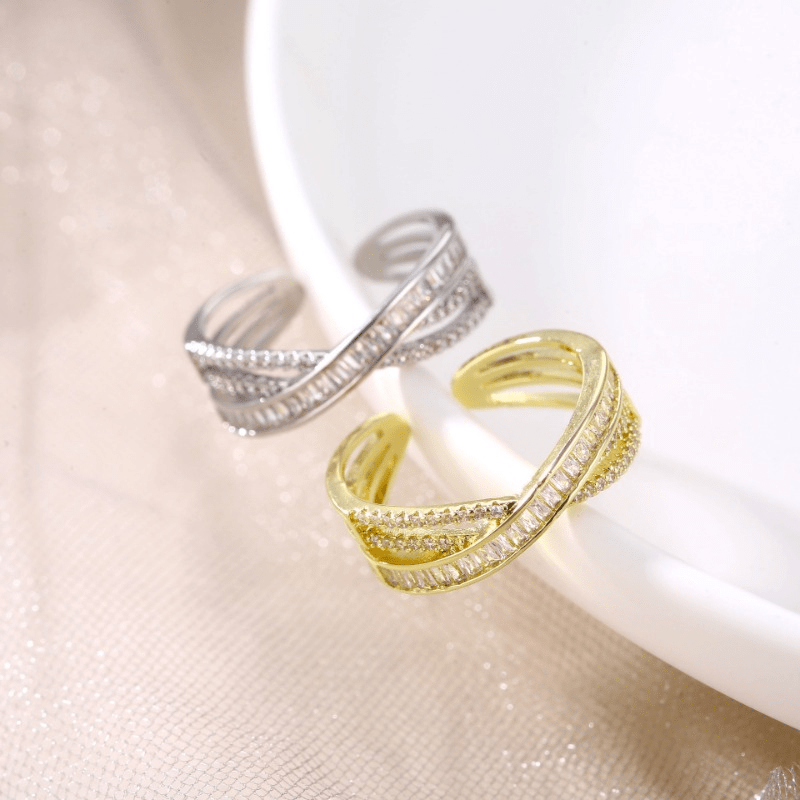 Men's Zircon Cross Couple Ring - 1pc